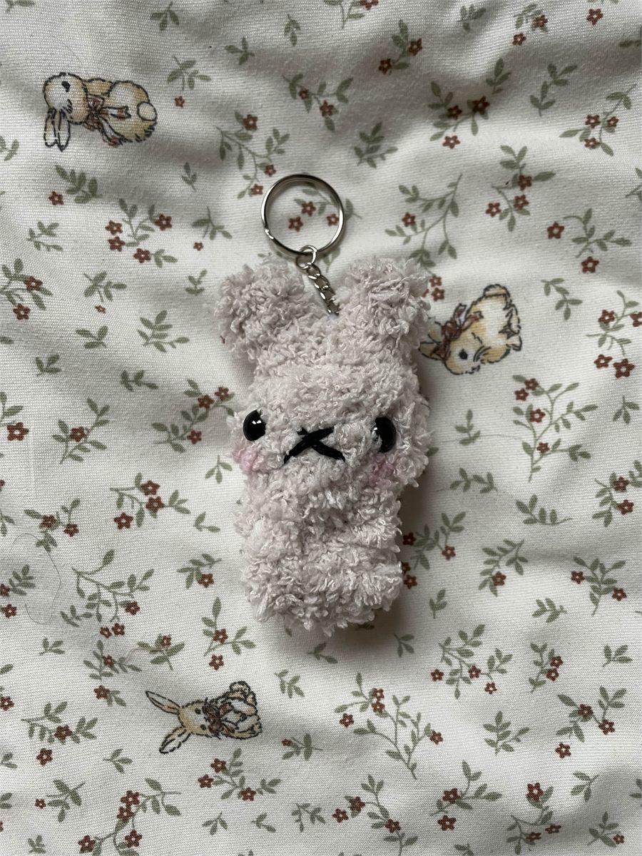 Fuzzy Bunny Keyring